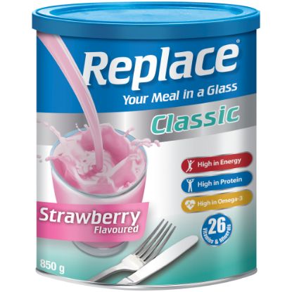 Picture of REPLACE CLASSIC DIABETIC MEAL REPLACEMENT - STRAWBERRY 850g 