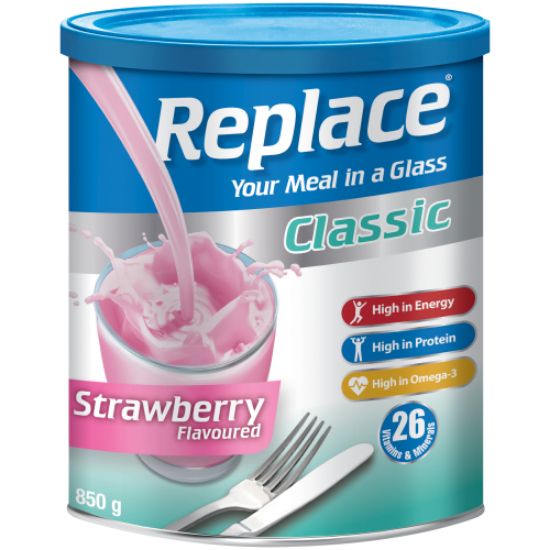 Picture of REPLACE CLASSIC DIABETIC MEAL REPLACEMENT - STRAWBERRY 850g 