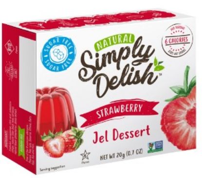 Picture of SIMPLY DELISH SUGAR FREE STRAWBERRY JEL DESSERT 20g 