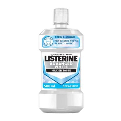 Picture of LISTERINE ADVANCED WHITE MILDER TASTE MOUTH WASH 500ml 