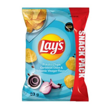 Picture of LAY'S CARIBBEAN ONION & BALSAMIC VINEGAR FLAVOURED POTATO CHIPS 23g 