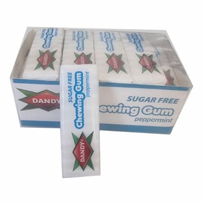 Picture of DANDY SUGAR FREE PEPPERMINT CHEWING GUM 14.5G 