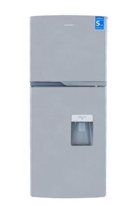 Picture of CAPRI TOP FREEZER / BOTTOM FRIDGE WITH WATER DISPENSER SILVER 340L