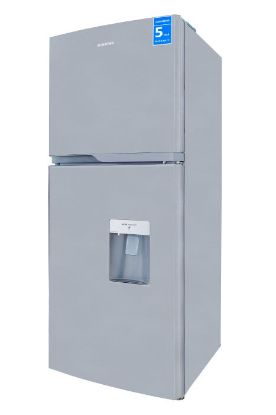 Picture of CAPRI TOP FREEZER / BOTTOM FRIDGE WITH WATER DISPENSER SILVER 340L