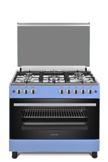 Picture of CAPRI GAS COOKER 5 PLATES BLUE 90cmx60cm