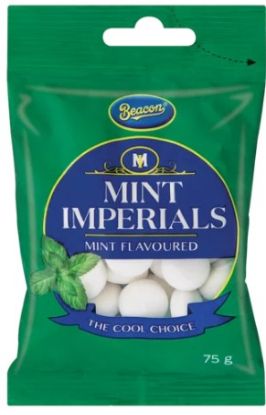 Picture of BEACON MINT FLAVOURED MINT IMPERIALS 75g